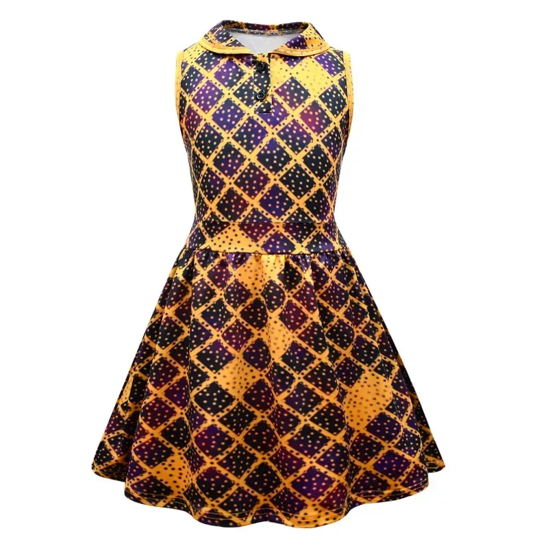 Halloween Elemental Kostuum Meisjes Ember Fire Cosplay Prinses Jurk pruik Cartoon Crazy City Game Kleding voor Kinderen Verjaardagscadeautjes