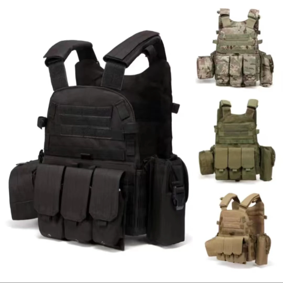 Tactical Vest Body Armor Hunting Plate Carrier Airsoft Accessories 6094 Military Combat Army Wargame VestNylon Pouch Molle Gear