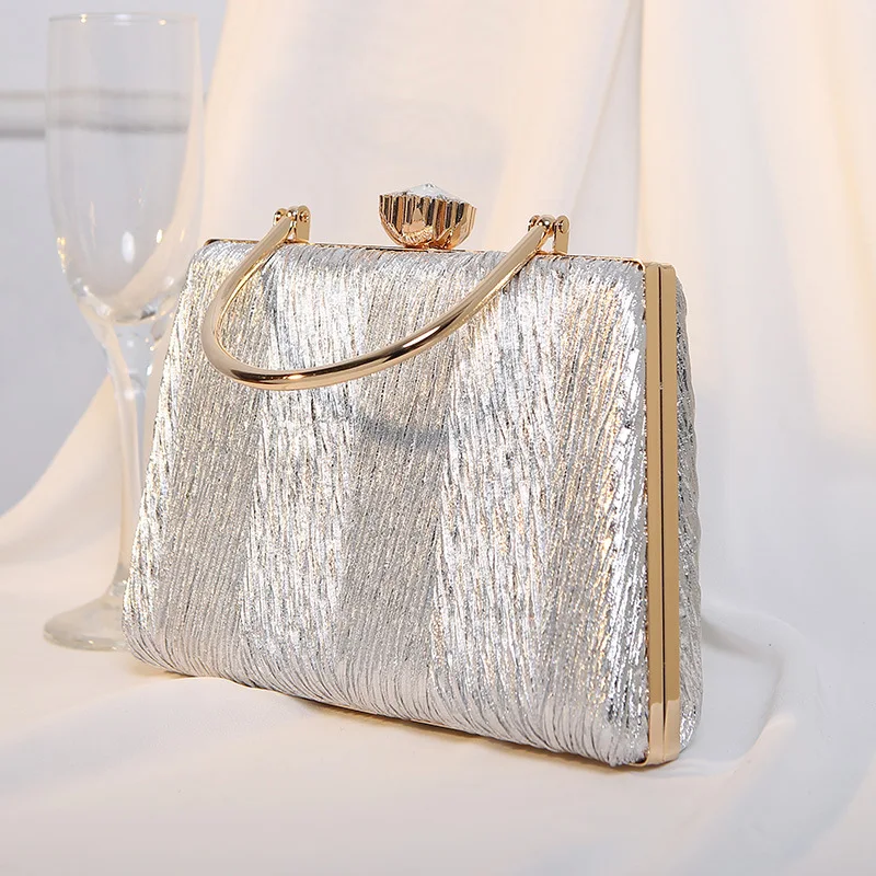 Bolsa de ombro plissada strass feminina, bolsa de festa, vestido formal, bolsa de viagem, portátil, banquete, senhora, moda, nova