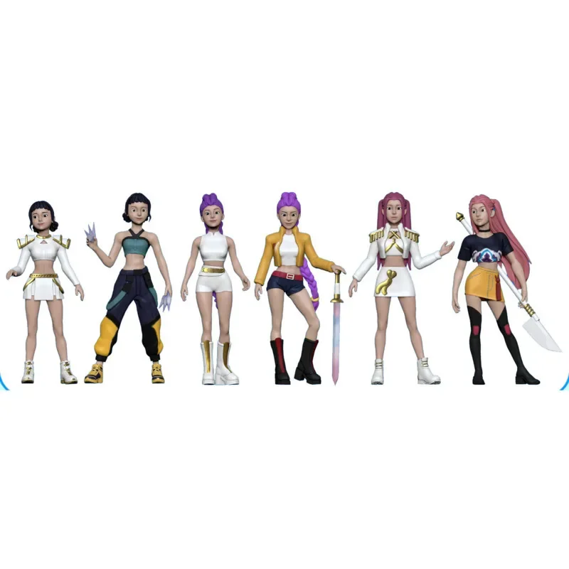 Anime Kpop Demon Hunters Figure Demon Hunters Rumi Mira Zoey Tiger Figurine Toy Desk Decoration Statues Ornament Kid Gifts