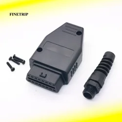 2023 männliches kunden spezifisches Autozubehör j1962f 16 Pin/Way/Hole Universal Obdii Obd 2 Buchse Steckdose Gehäuse End schraube