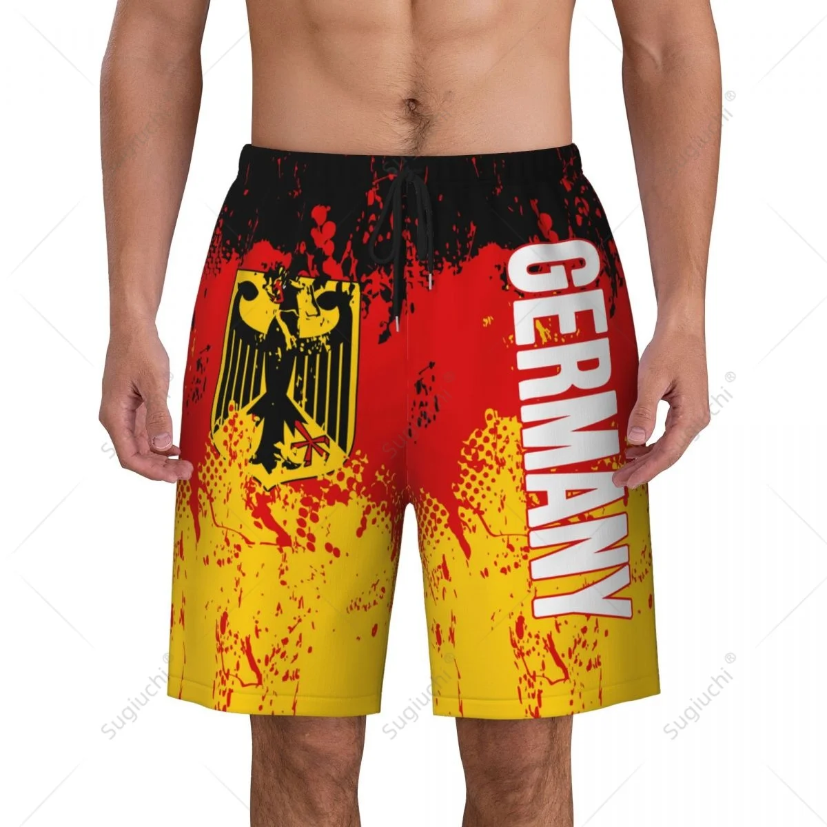 Men's Germany Flag Flag Beach Pants Board Shorts Surfing Boys Soccer Cycling Swimwear Running Polyester