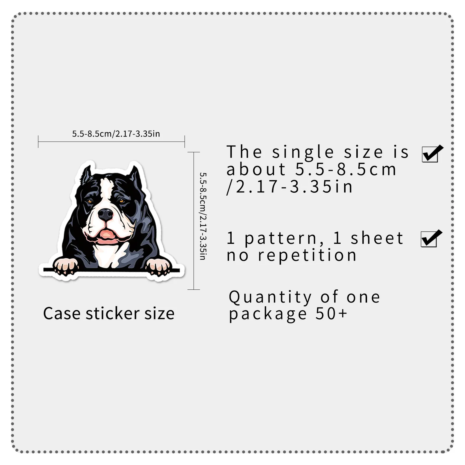 50PCS Amerikaanse bully pitbull Bully Hond Leuke Hond Hond Decoratie Water Cup Mobiele Telefoon Case Gitaar iPad Waterdichte Sticker kinderen Speelgoed