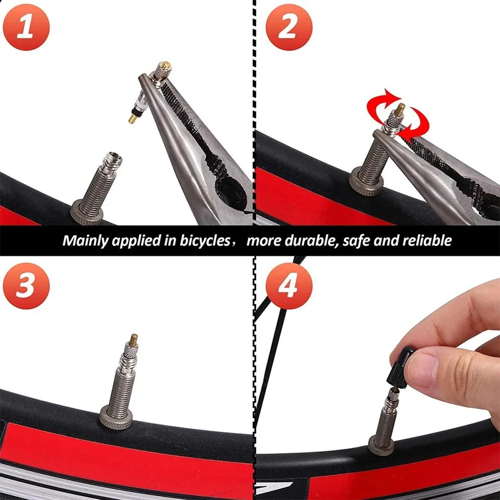 حقنة حاقن الإطارات بدون أنبوب 60 مللي لأداة مانع التسرب السائل للدراجة الجبلية/الطرق مع مزيل أساسي لصمام بريستا