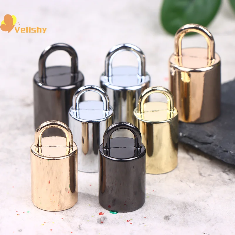10Pcs 12/14mm Metal Buckles Bags Strap Tassel Cap Tassel Cord Lock Clasps DIY Hardware Accessories