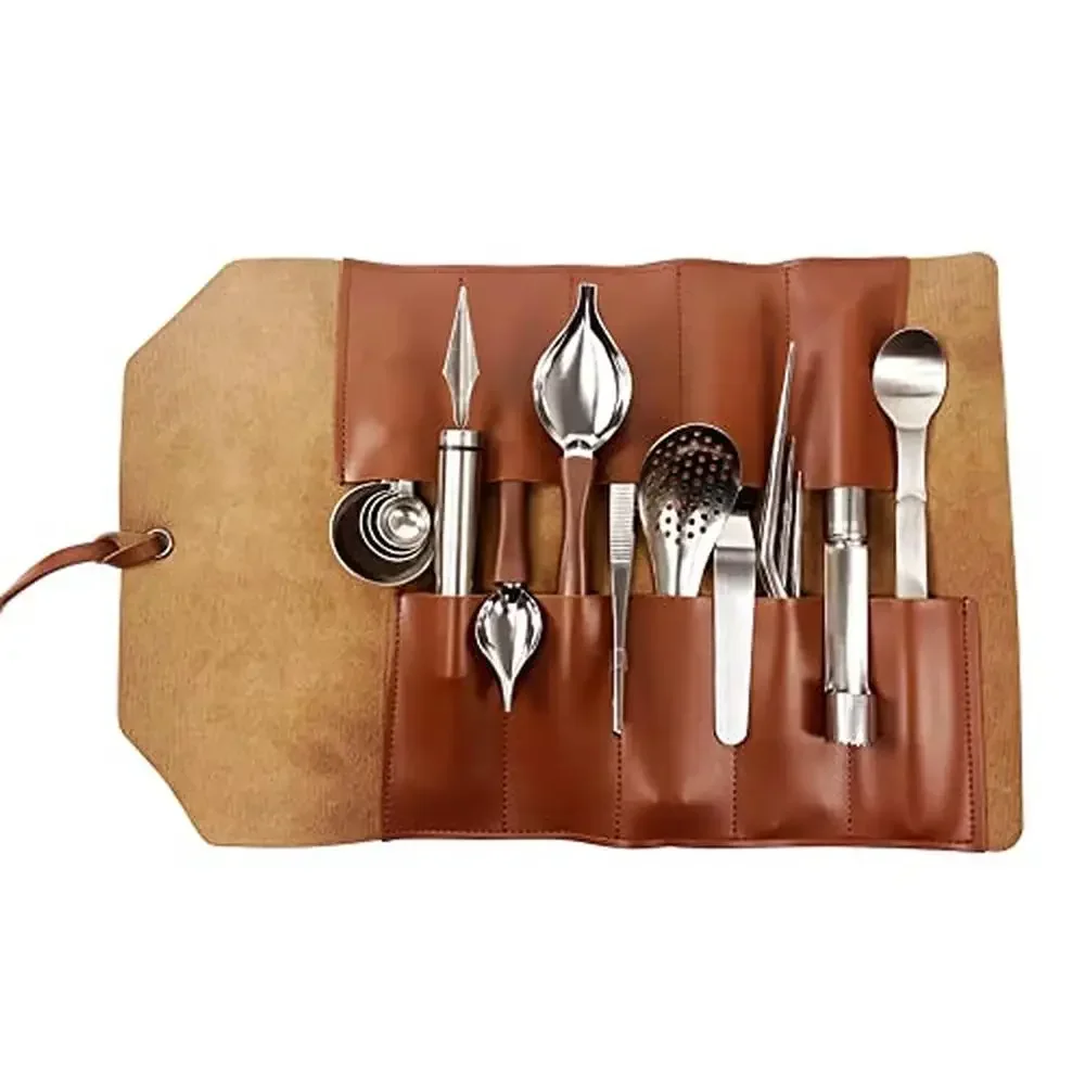 

Professional 12 Piece Stainless Steel Culinary Plating Set with Precision Tongs Drawing Spoons Corer Tool Offset Spatula