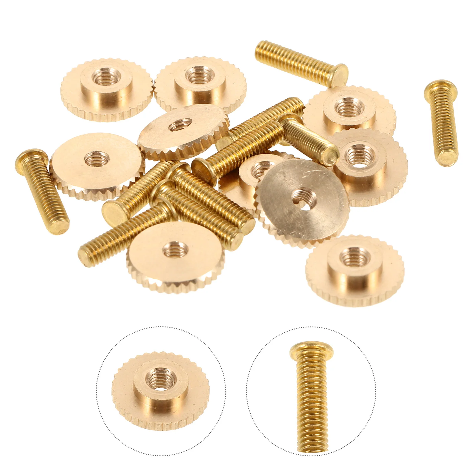 

10 Sets Screw Cap Badge Pin with Caps Back for Craft and Backs Bulk Golden Accessories Fixing