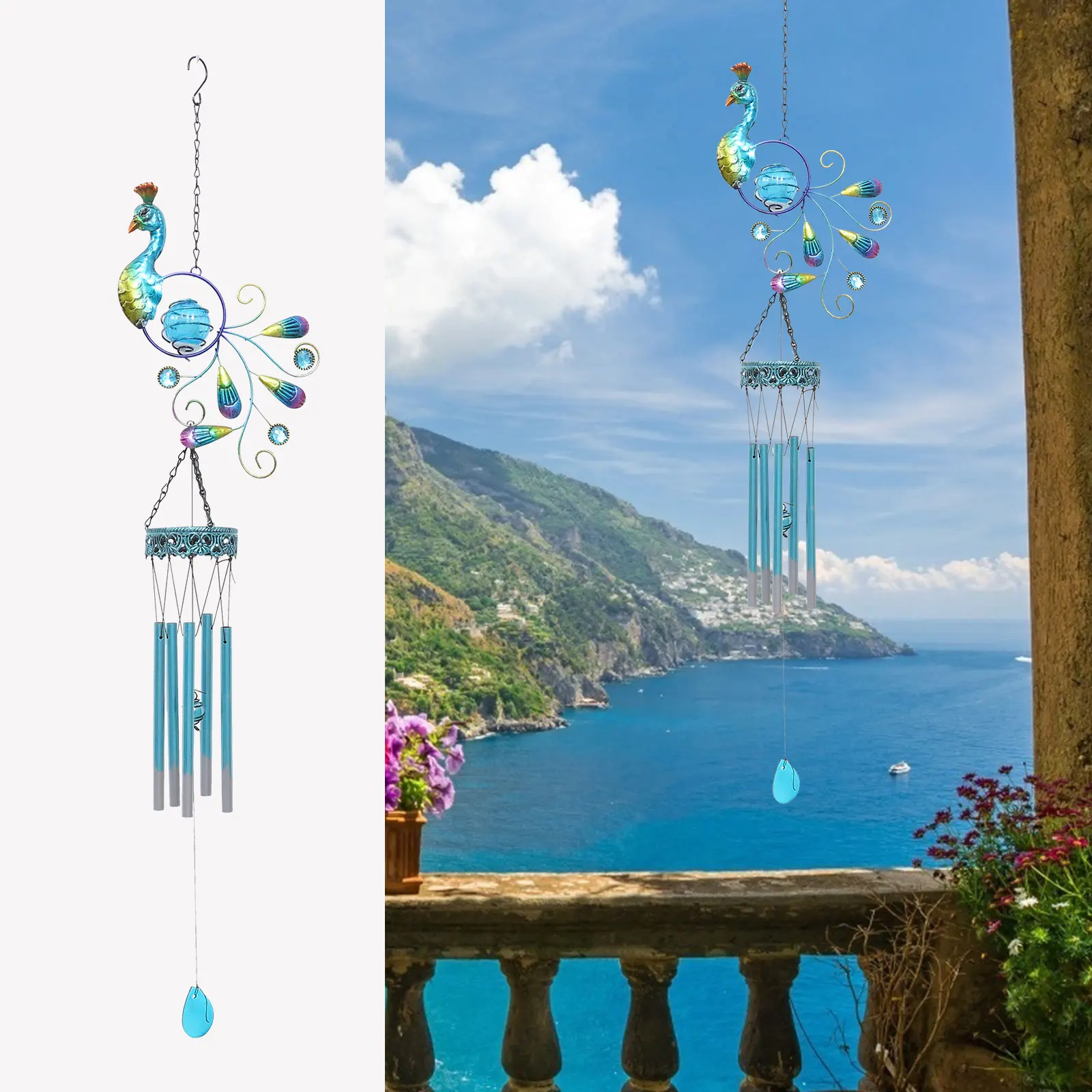 

Solar Peacock Light Decoration LED Outdoor Yard Lights Holiday Gifts Solar Powered Rechargeable Waterproof