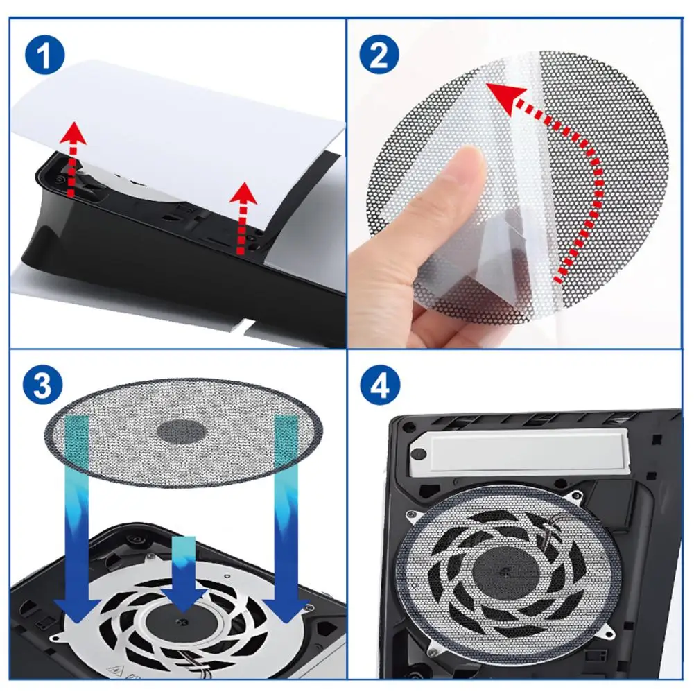 Air Filter for Pro/Slim Game Console Digital/Optical Disc Drive Version, Set of 2 Simple Air Filters - Game Accessories