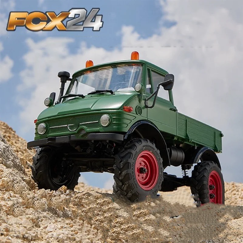 Carro de escalada off-road série FMS FCX escala 1/24 tração nas quatro rodas brinquedo modelo de simulação de controle remoto elétrico