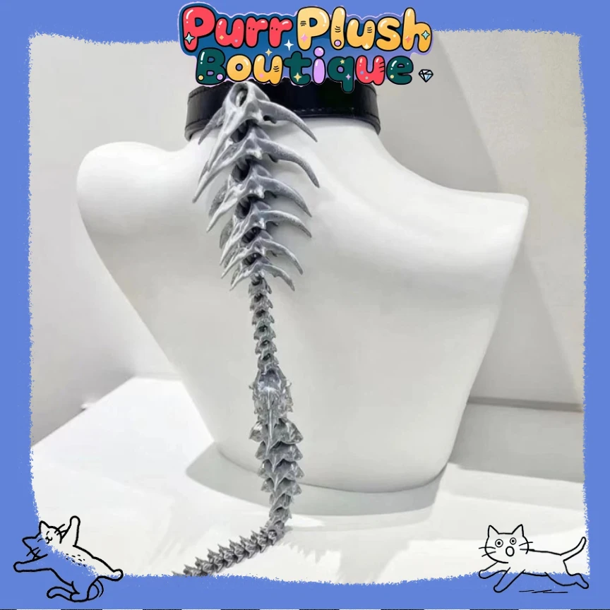 

Gothic Style Collar Bionic Spine Chain The Back-adorned Spine Necklace In A Subculture Dark And Niche Gothic Cosplay Gift