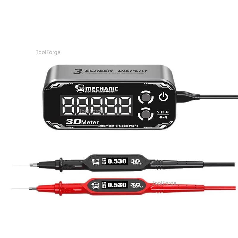 

Портативный высокоточный измерительный 3-экранный цифровой дисплей Супер срок службы батареи Тест напряжения и емкости Прицел применения