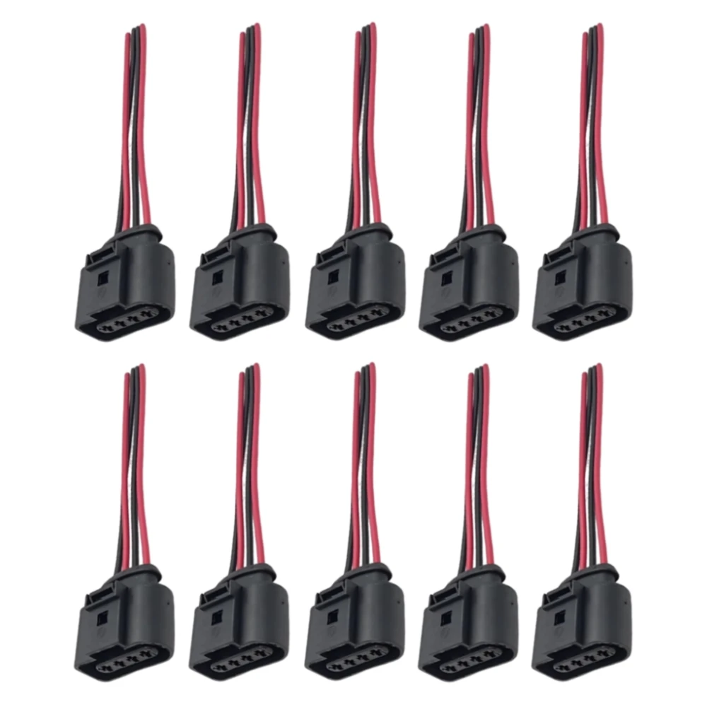 10Pcs 4Pin Plug Wires For VW Jetta Golf Passat Tiguan CC Audi A3/4/5/6/7/8 TT Q3/5 R8 Ignition Coil Connector Harness 1J0973724