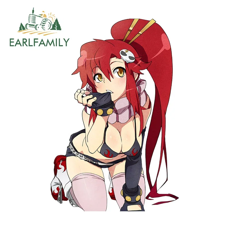 

EARLFAMILY Yoko Anime Car Stickers Personality Waterproof Decal Air Conditioner Creative Vinyl Car Goods Amusing Decals