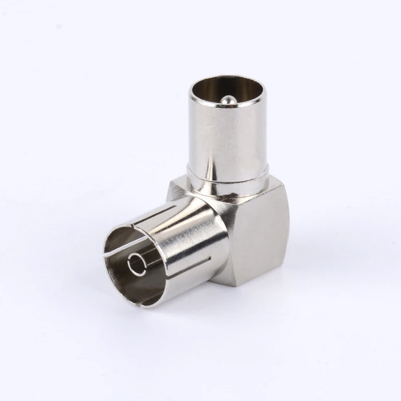 1 Stück TV-Stecker TV-Stecker auf TV-Buchse PAL Rechtwinklig 90 Grad Adapter für Antenne Satellitenfernsehen DVR – Detail 2