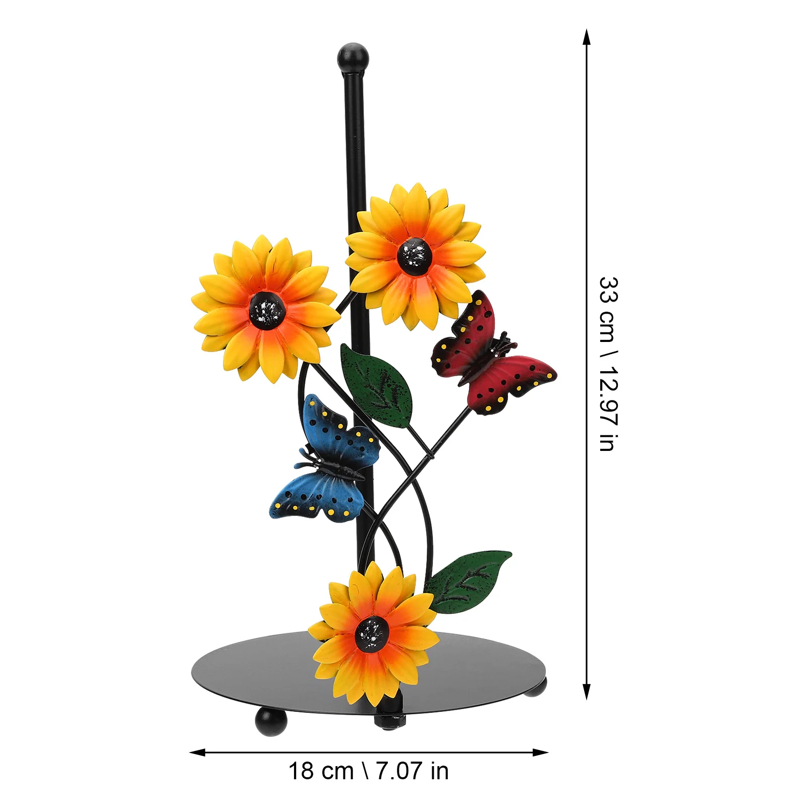 

Sunflower Metal Paper Towel Holder Decorative Kitchen Roll Stand Heavy Duty Paper Roll Storage Home Decor Kitchen Towel Rack