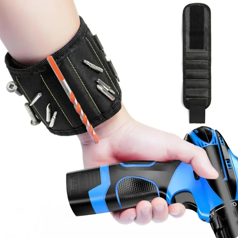 حزام معصم مغناطيسي متعدد الوظائف للكهربائي ، حقيبة تخزين محمولة ، مجموعة أدوات من نسيج أكسفورد ، قوي ومتين #5