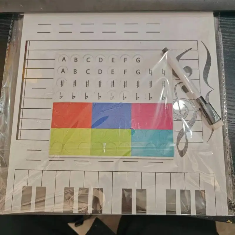 Магнитная музыкальная доска для сухого стирания, двусторонняя магнитная доска для сухого стирания, учебные принадлежности для фортепиано, в комплект входит маркер для детей