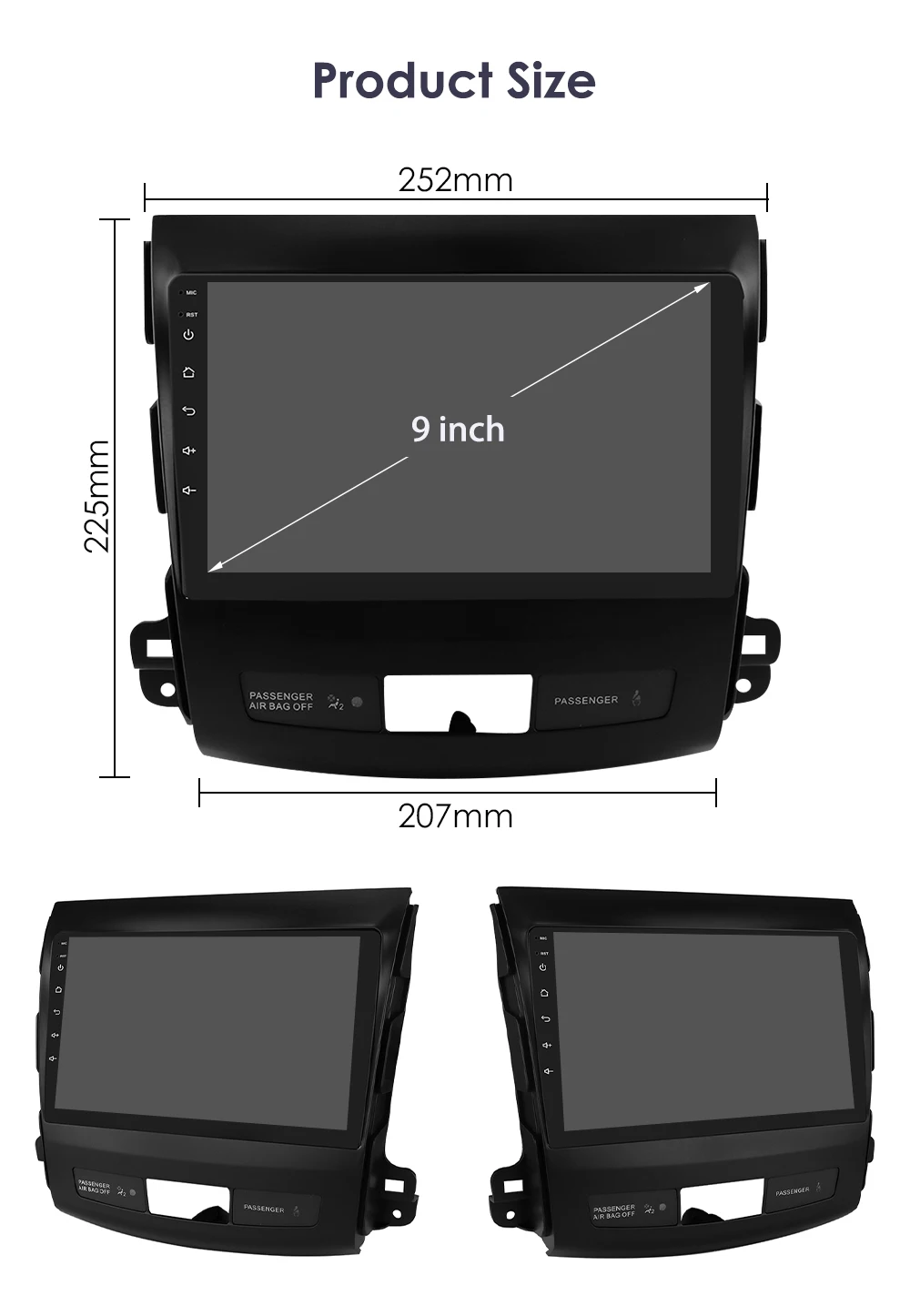 Hizpo 2 DIN แอนดรอยด์12สำหรับมิตซูบิชิ Outlander 2006-2011เปอโยต์4007ซีตรอง C-Crosser รถมัลติมีเดีย CarPlay 7862จีพีเอส