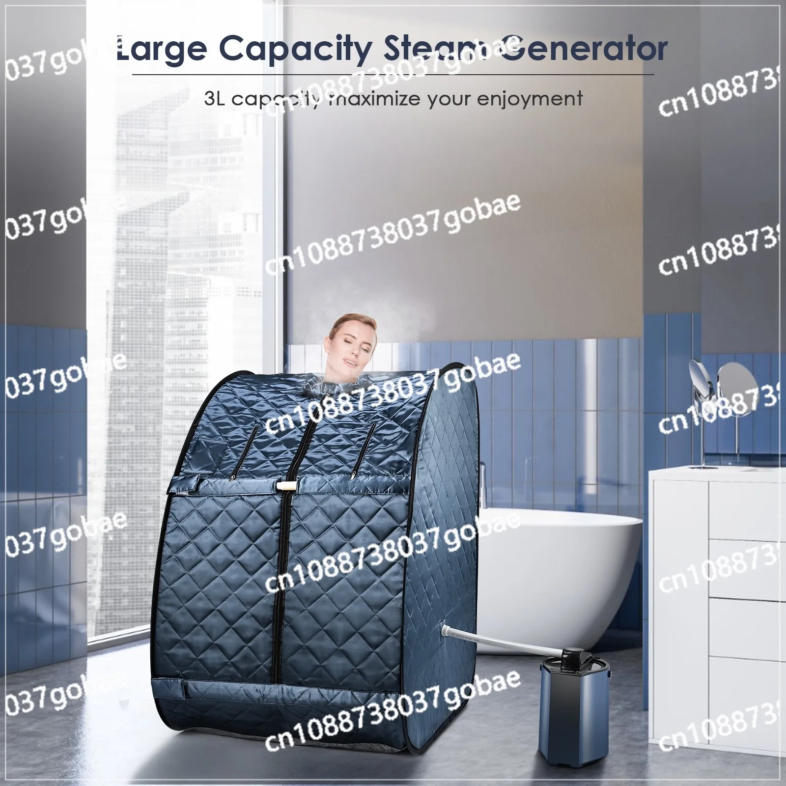 Portable Steam Sauna for Home Spa  Tent Sauna Box with 3L Steamer Remote Control Comfortable Sauna Room