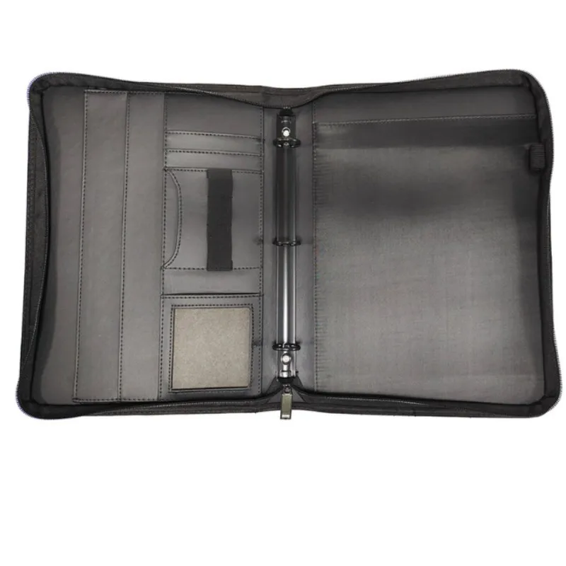 Multifunctional 390 A4 Conference Folder Business Stationery Folder Leather Contract File FoldersTravel Document Folder
