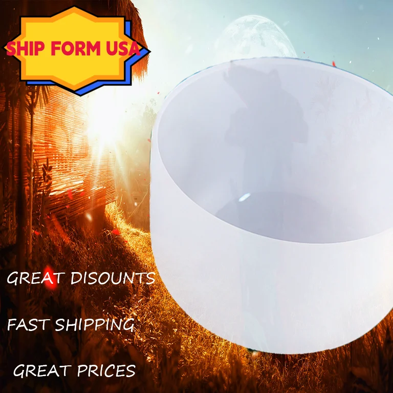 【Big Promotion &Free ship to USA】 Crystal Singing Bowl Frosted Quartz Singing Bowl with Free BAG