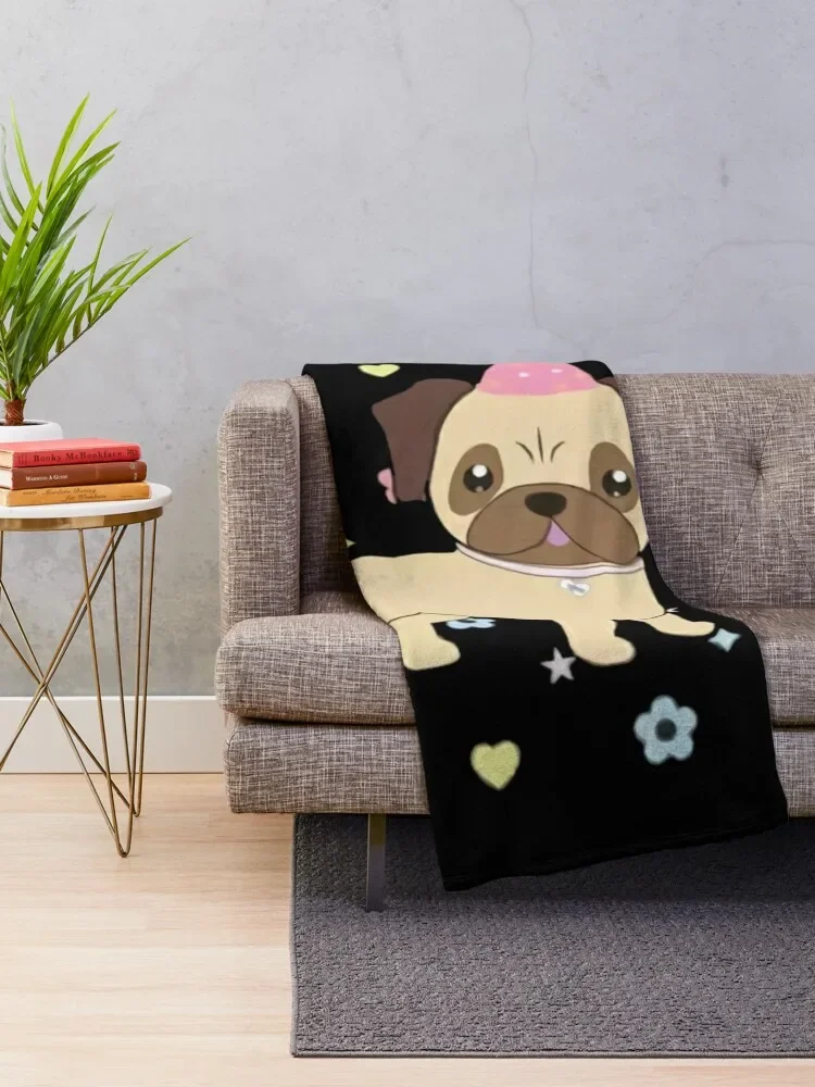 Shop Piper Rockelle Merch Frank The Pug Throw Blanket Large Plush Baby Blankets