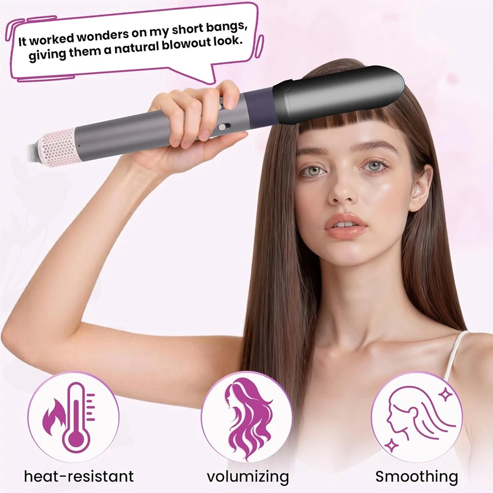 A83G-For Dyson Airwrap HS01 HS05 HS08 Accessories-Upgraded Round Volumizing Brush Attachment And Hair Smooth Attachment