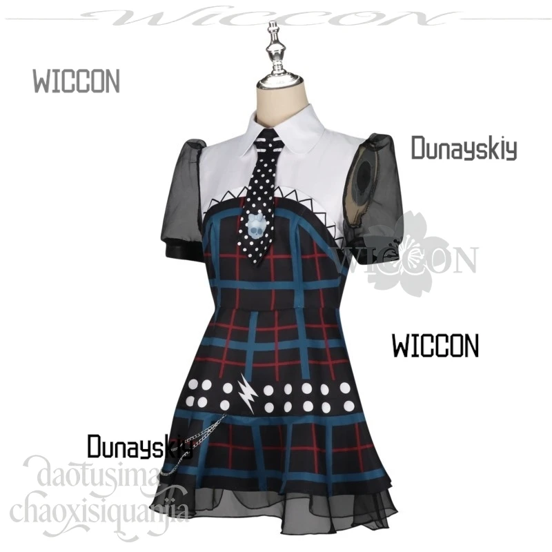 متجر Serein Cos تنورة منقوشة للفتيات في المدرسة الثانوية Y2K Jirai Kei تنورة صغيرة على الطراز القوطي لوليتا كوس رعب للهالوين