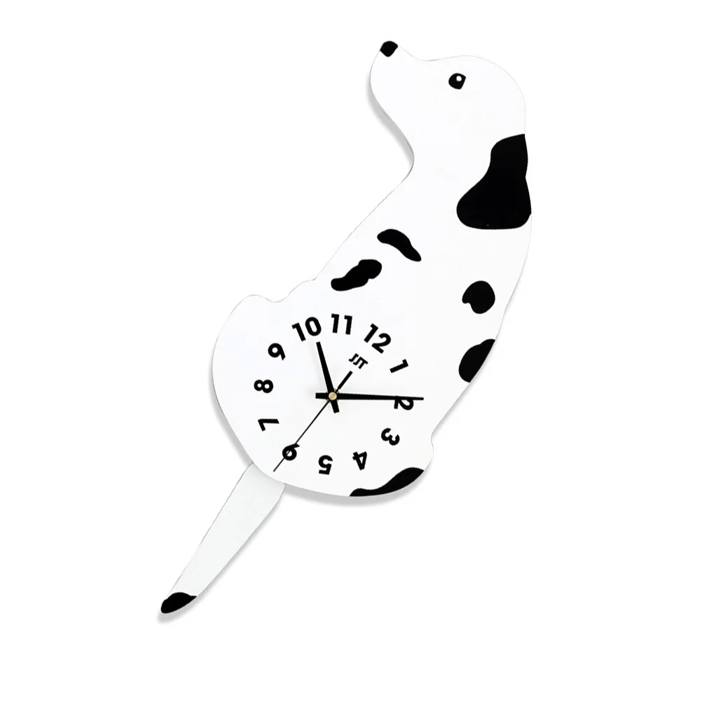 

Dog Cartoon Wall Clock Creative Design Silent Sweep Pointers Home Living Room Bedroom Office Hanging Wall Decor Clock