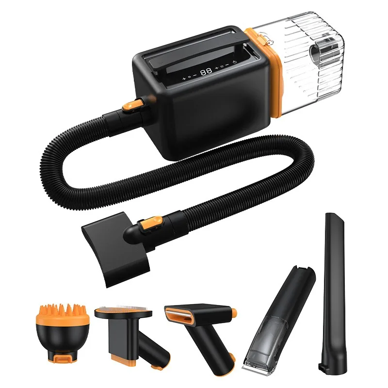 

Pet Grooming Kit & Vacuum Suction 99% Pet Hair Professional Clippers Grooming Tools for Dogs Cats Pet Grooming Vacuum & Dryer