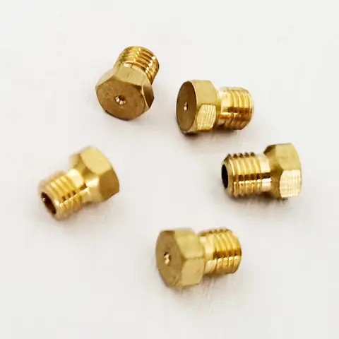 사바프 스토브용 황동 제트 깍지, 가스 온수기 액세서리, 가전 히터 부품, 길이 9mm, 육각 7mm, M6 * 0.75