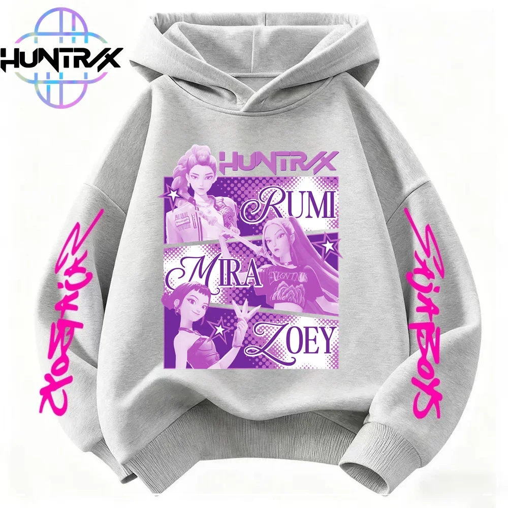 

KPop Demon Hunters Kids' Hoodie 3-14Y Girls' Autumn Warm Sweatshirt Same Style As Hot Sale 3D Cartoon Print​