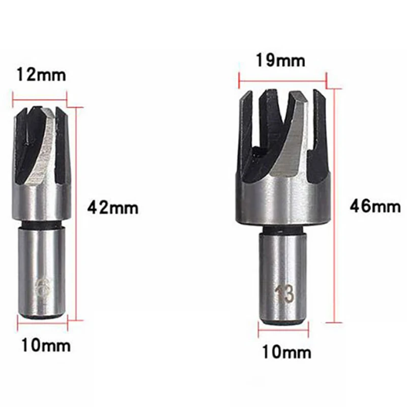 Imagem -04 - Countersink Hex Spanner Tool Grupo Wood Plug Hole Cutter Chanfrado Brocas Cinco-slot 14 Pcs