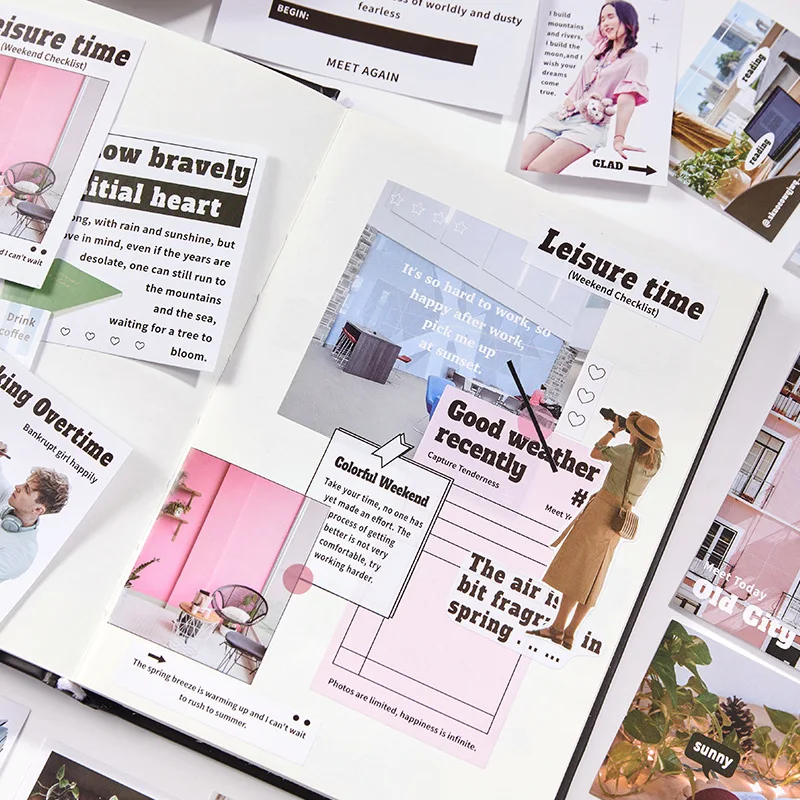 30 قطعة/الوحدة Kawaii سجل القصاصات ملصقات الحياة على حافة غير المرغوب فيه مجلة ورقة القرطاسية ملصقات ملصقات مخطط