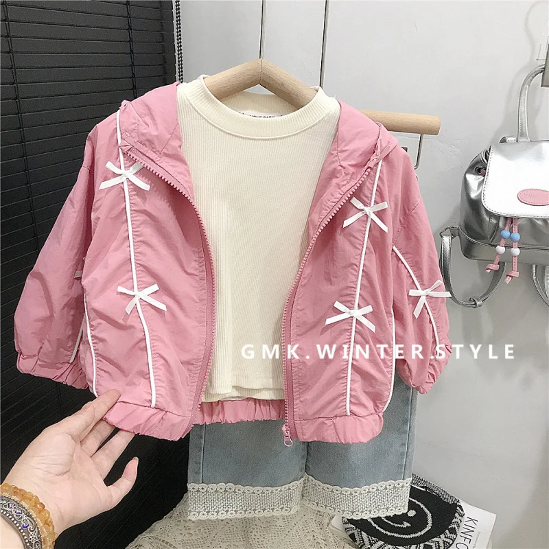 

Girls' Jacket Spring and Autumn Style Children's Fashionable Jacket Baby Casual Top Children's Jeans