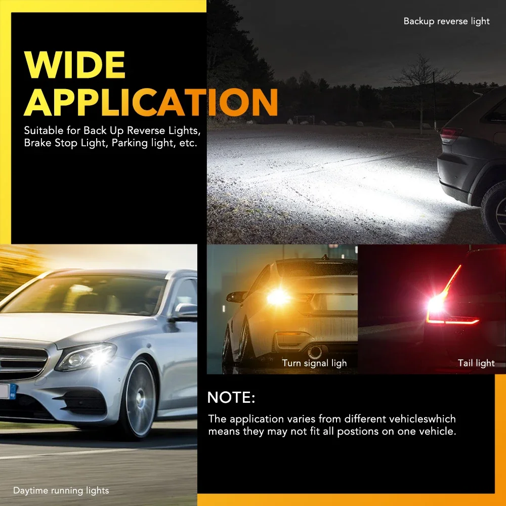 2Pcs T20 W21/5W 7443 LED Bulb Canbus 7440 WY21W W21W LED No Error For Lada Toyota Reverse Parking Lamps Daytime Running Light