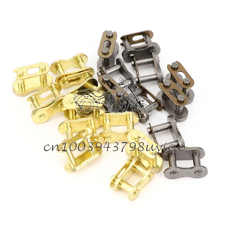 

10 pcs/lot Gold Black 420 Chain Buckle Link for Motorcycle Pocket Bike Mini Moto Quad ATV