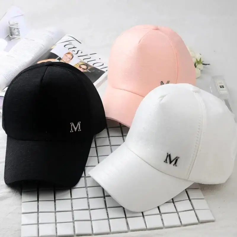 

Mercerized Cotton Spring And Autumn Cap Women's M-Mark Versatile Fashion Baseball Cap Outdoor Sun Protection Sun Visor Cap B39