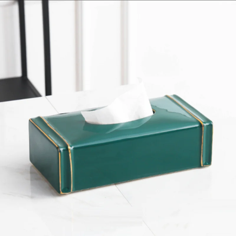 Leichtes Luxus-Nordic-Haus, Wohnzimmer, Tissue-Box aus Elch porzellan, grüner Tee der Großmutter, Papier box mit mehreren Ziehungen, praktisches Dekor