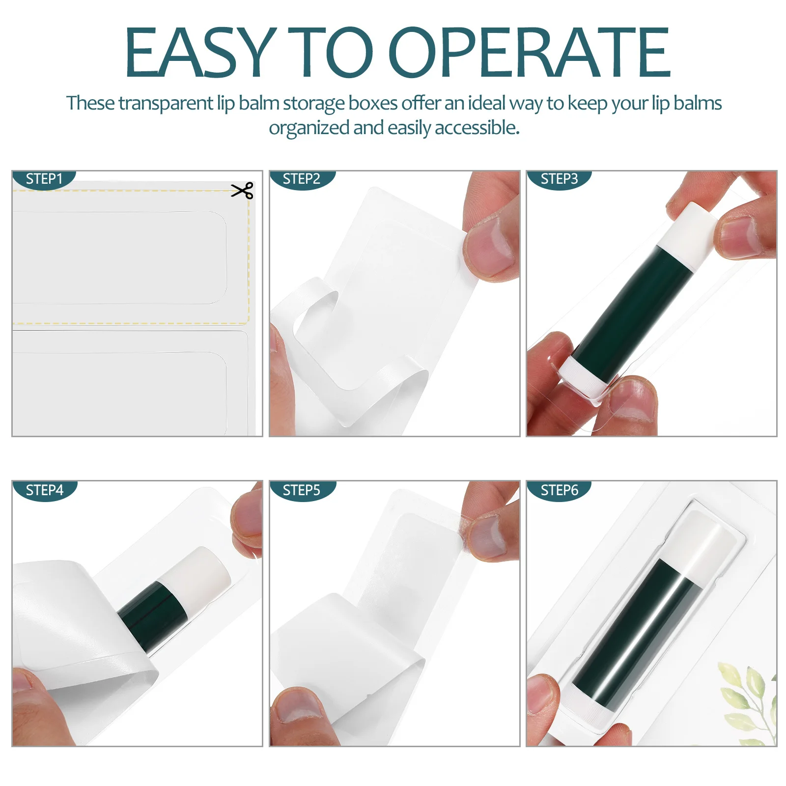 Soporte transparente para bálsamo labial, contenedor transparente para manualidades Diy, almacenamiento de dinero, tarjetas de plástico, cúpulas, estuche para brillo de labios, 40 Uds.