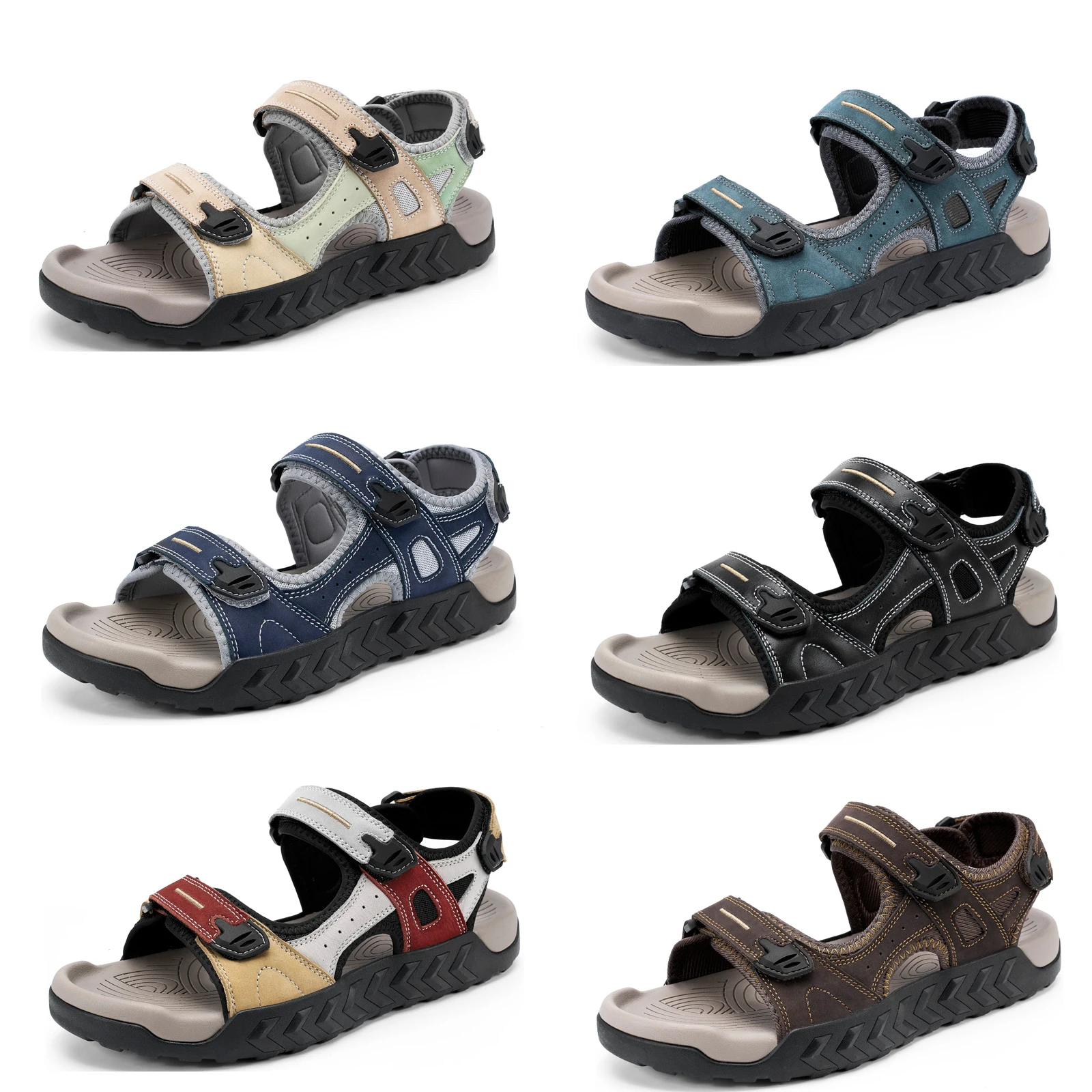 

Fashion Men's Athletic Sandals Soft Footbed Non-slip Outdoor Sport Sandals with Adjustable Straps for Hiking Beach Daily Wear