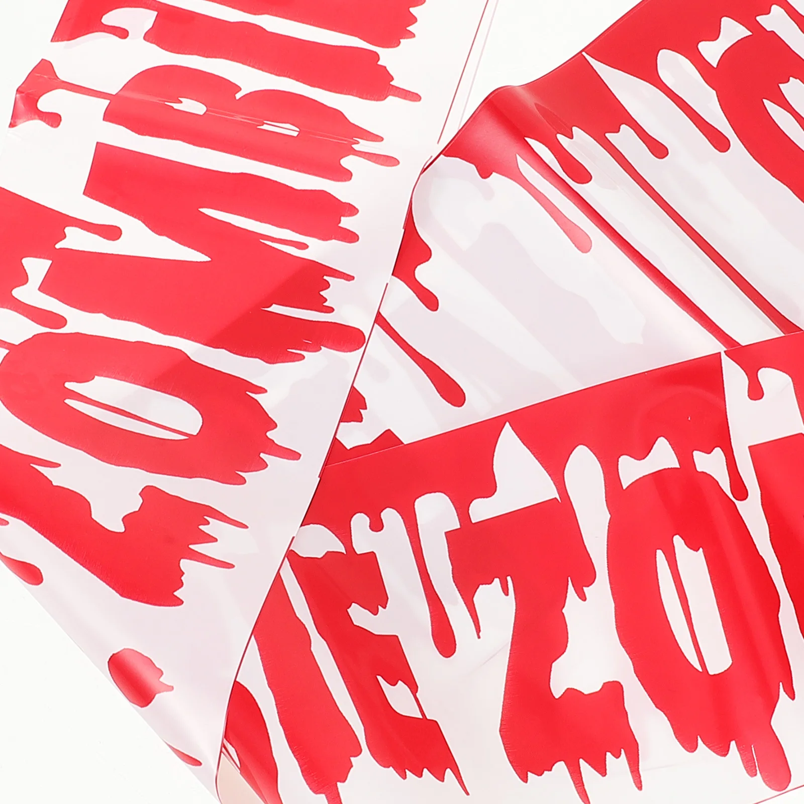 

2 Pcs Decorate Cordon Scary Halloween Party Decorations Plastic Bloody Safety Warning Tapes
