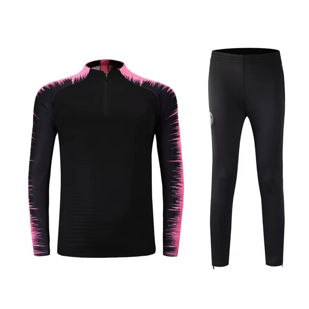 NEW adult tracksuits training suit Parisian Fans Half Zipper Jacket men games Jerseys football  Kit Tops and trousers Casual Wea