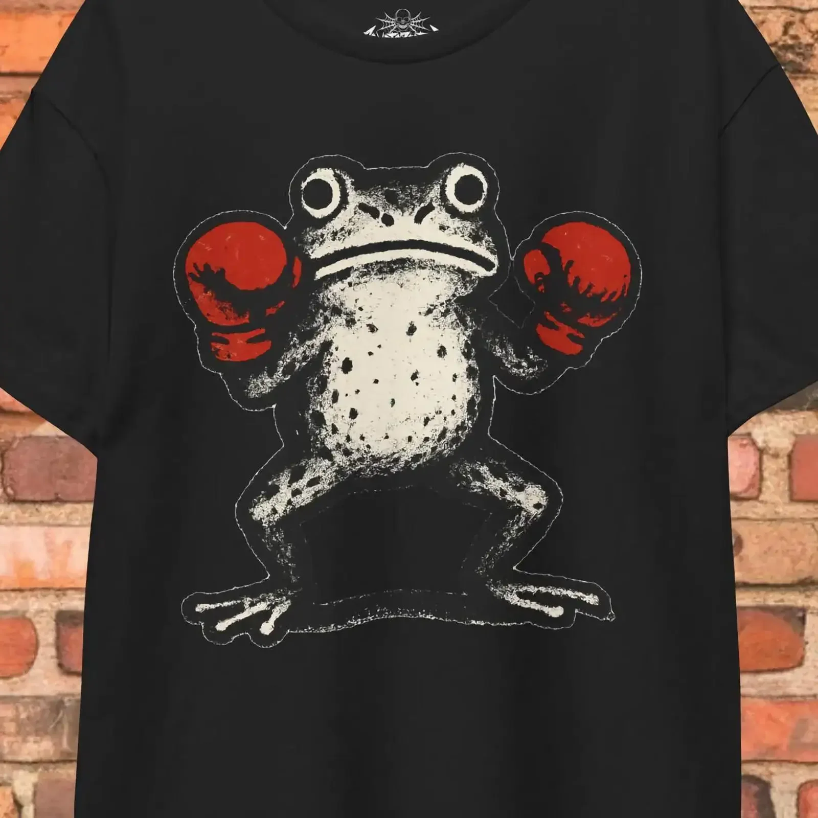 Funny Vintage Boxing Frog T Shirt Fighting Toad Amphibian Black for Him Dad Brother Fighter vintage Washed designer clothes