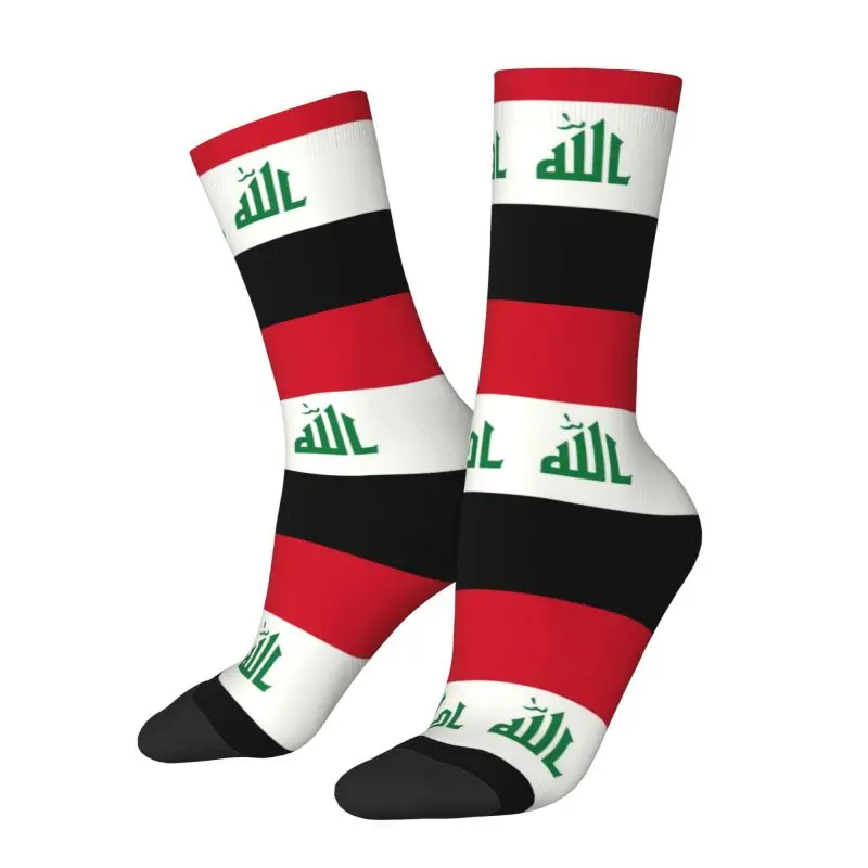 

Kawaii Printing Iraq Flag Socks for Men Women Stretchy Summer Autumn Winter Iraqi Pride Patriotic Crew Socks