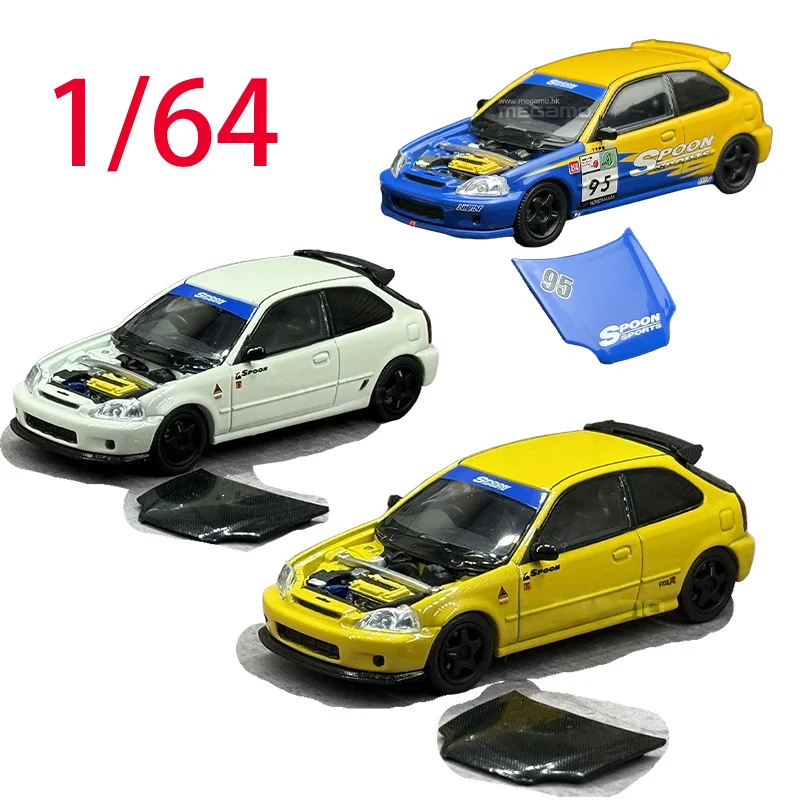 

Motorhelix Diecast 1/64 Scale Honda Alloy Car Model Honda Civic Type R EK9 Spoon Play Vehicles Toys for Boys Original Box