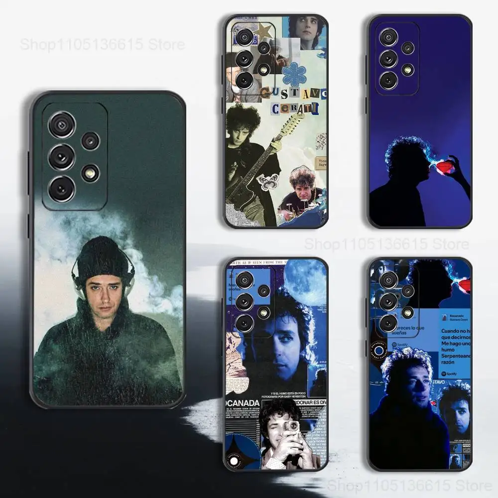 

Singer G-Gustavo C-Cerati Phone Case For Samsung S25,S24,S23,S22,S21,S20,S10,S9,Ultra,Plus,Lite,FE,Soft Silicone Black Cover