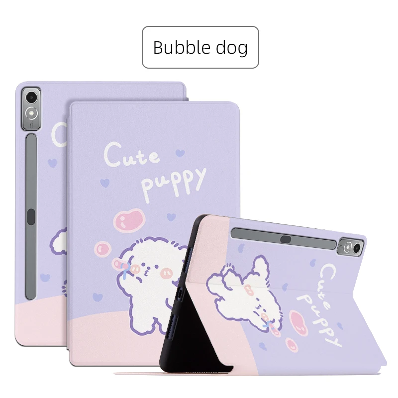 Cute Cartoon Tablet Smart Case for Lenovo Xiaoxin Pad Pro 12.7 inch 2023 TB-371FC Protective Flip Cover Casing