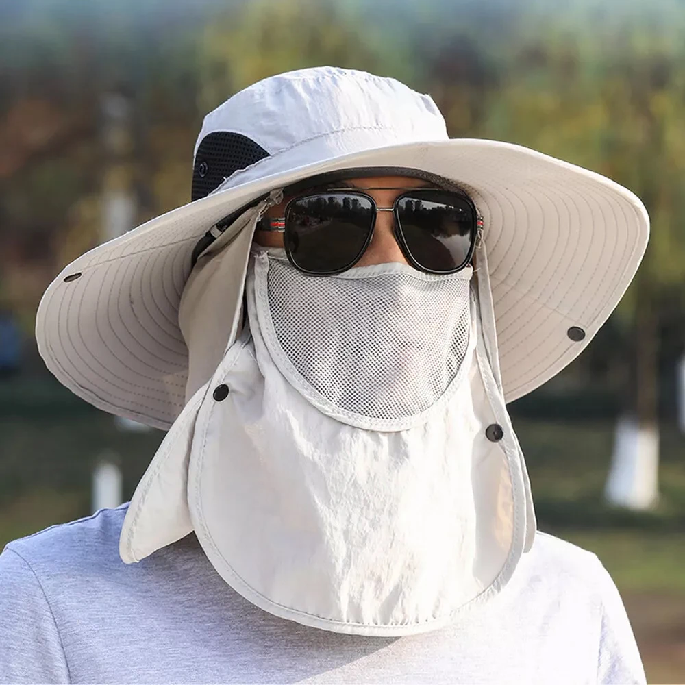 

Snow Deer Summer Cycling Riding Waterproof Wide Brim Sun Hat UV Protection Bucket Cap Hiking Go Fishing Sun Safari Men Outdoors